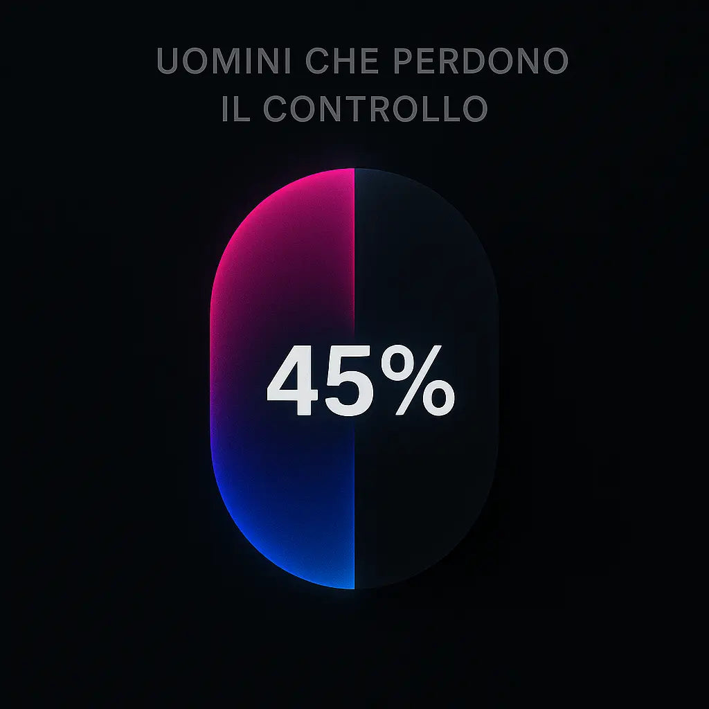 45% of men lose control